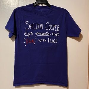 Big Bang Theory Themed Small T-Shirt Royal Blue